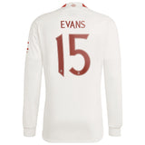 Manchester United Cup adidas Third Shirt 2023-24 - Long Sleeve - With Evans 15 Printing - Kit Captain