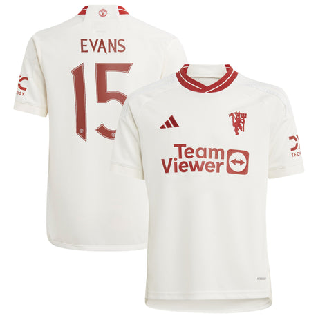 Manchester United Cup adidas Third Shirt 2023-24 - Kids - With Evans 15 Printing - Kit Captain