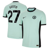 Chelsea Third Vapor Match Shirt 2023-24 with Gusto 27 printing - Kit Captain