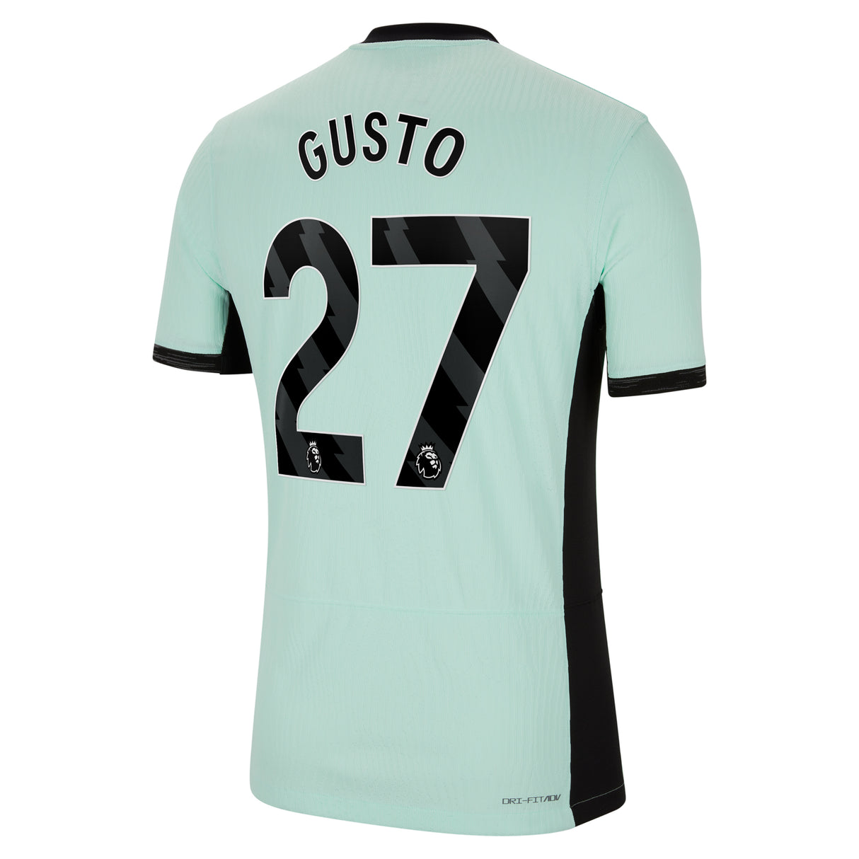 Chelsea Third Vapor Match Shirt 2023-24 with Gusto 27 printing - Kit Captain