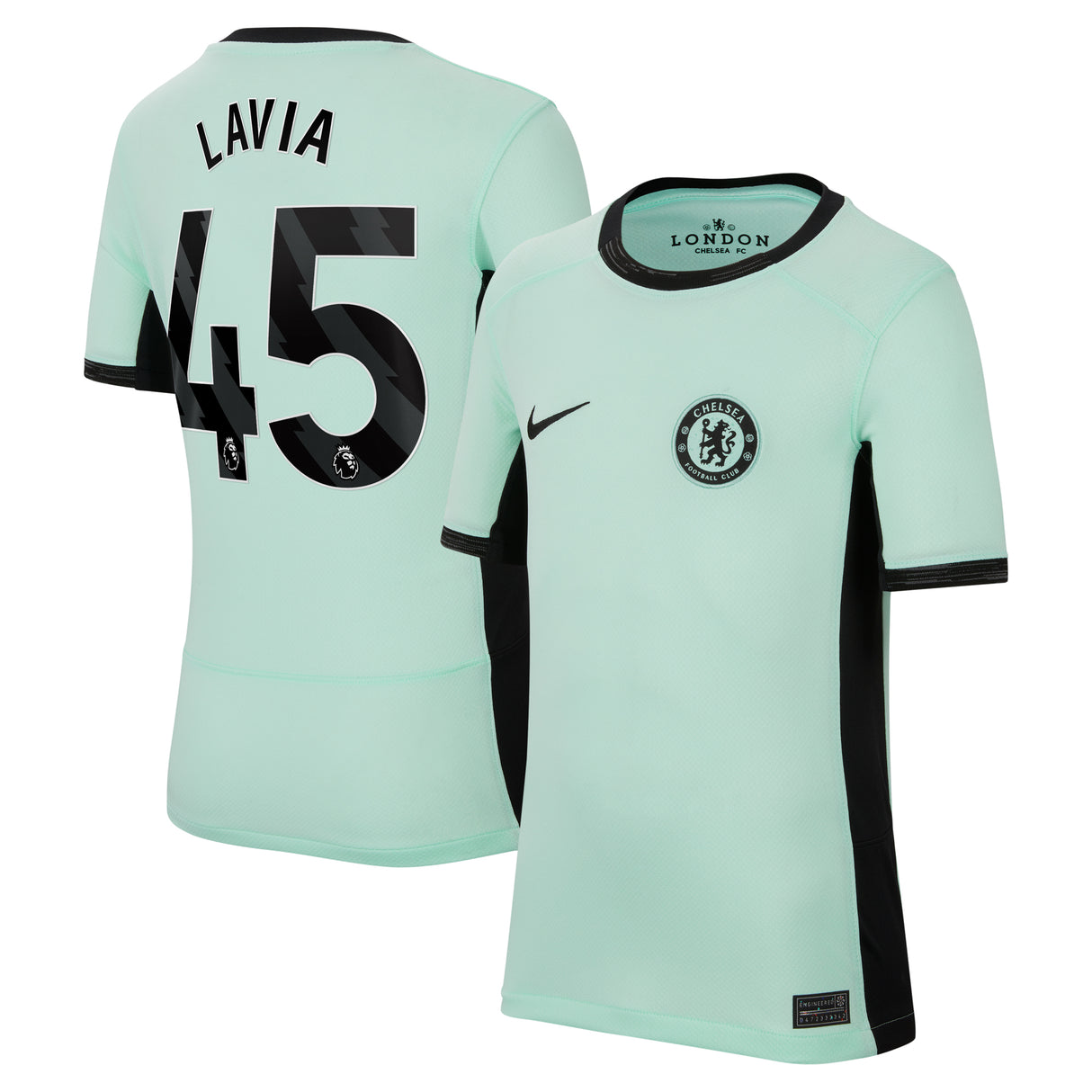 Chelsea Third Stadium Shirt 2023-24 - Kids with Lavia 45 printing - Kit Captain