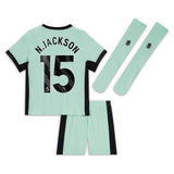 Chelsea Third Stadium Kit 2023-24 - Little Kids with N.Jackson 15 printing - Kit Captain