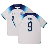 Harry Kane England National Team Autographed 2022-23 White Nike Replica Jersey - Kit Captain