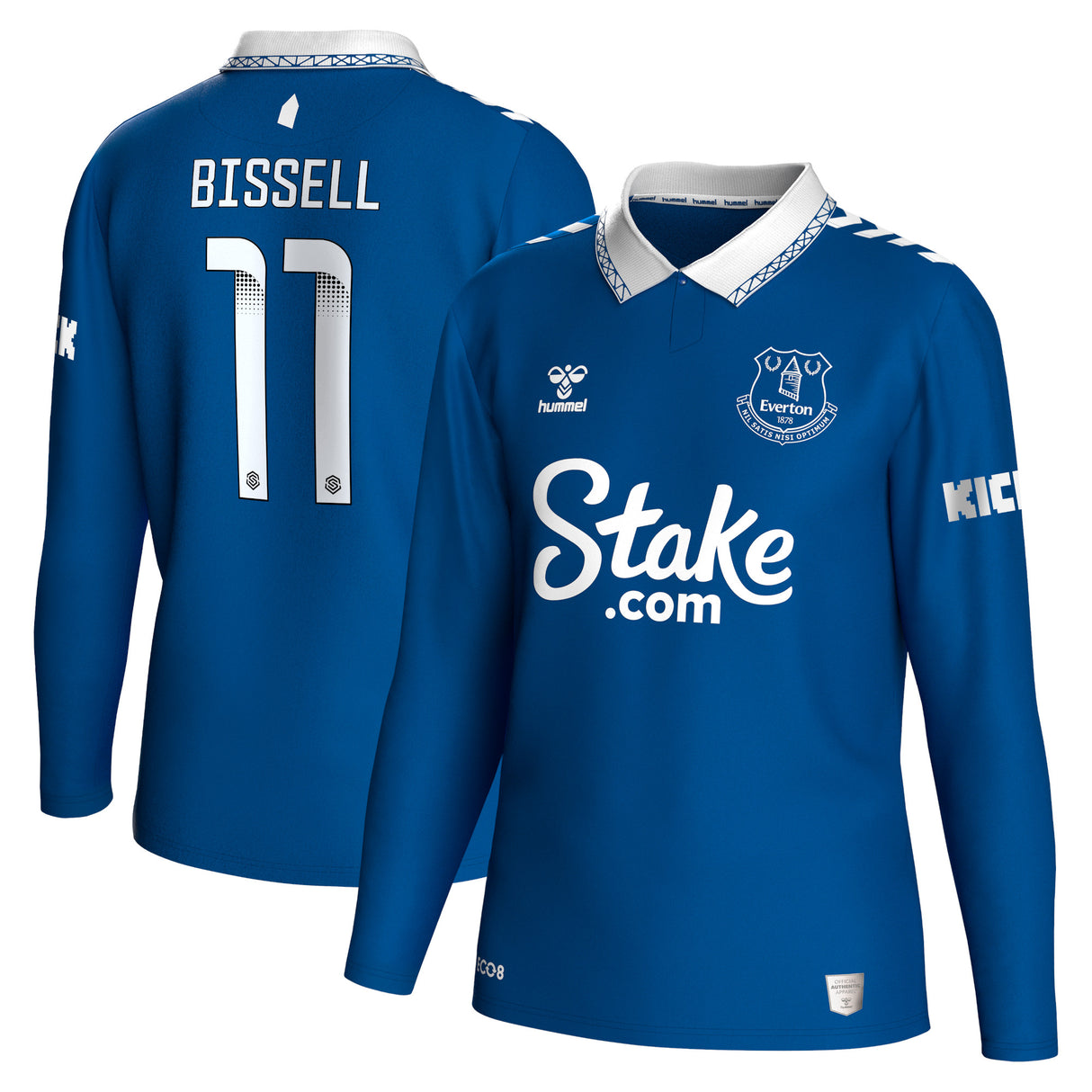 Everton WSL Hummel Home Shirt 2023-24 - Long Sleeve - With Bissell 11 Printing - Kit Captain