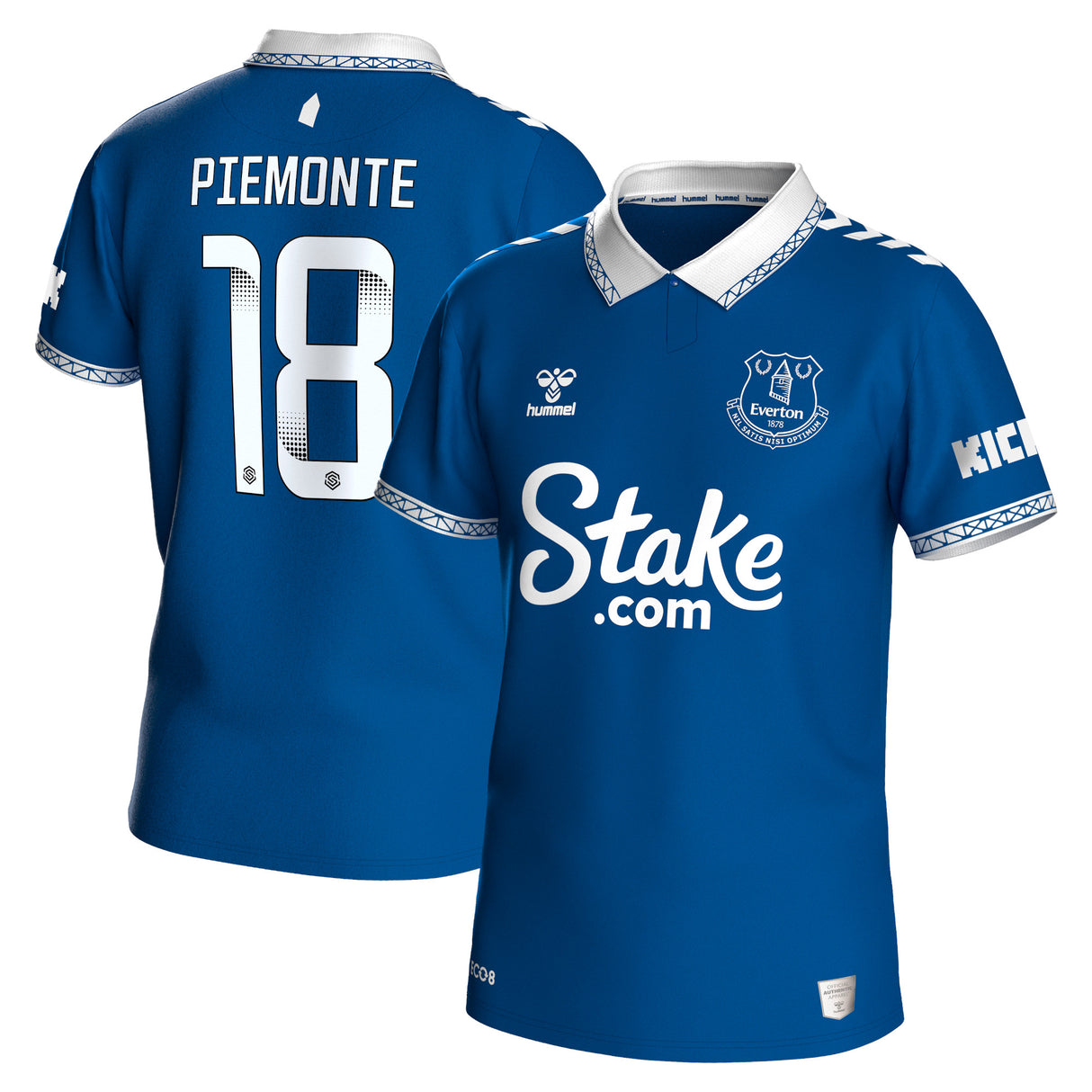 Everton WSL Hummel Home Shirt 2023-24 - With Piemonte 18 Printing - Kit Captain