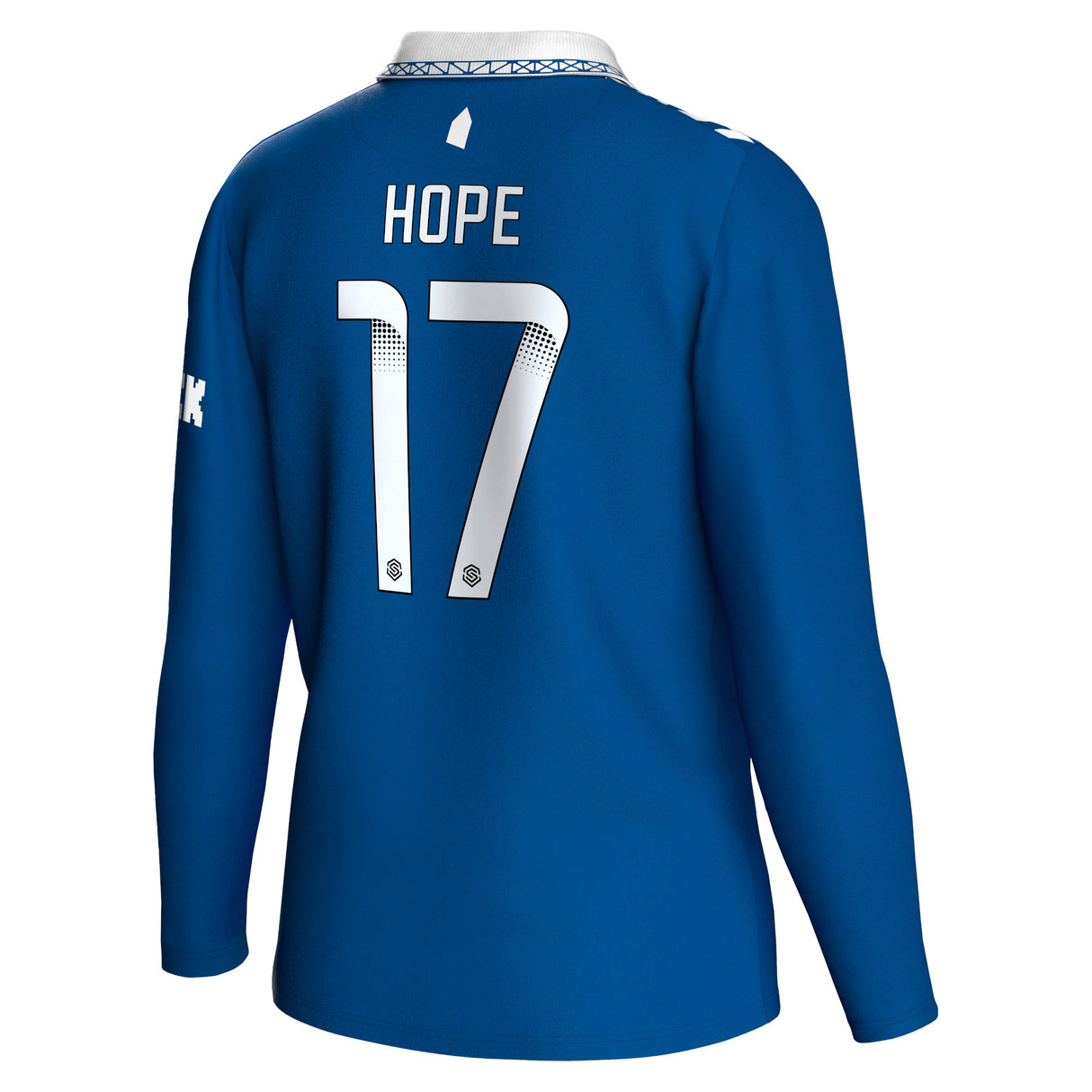 Everton WSL Hummel Home Shirt 2023-24 - Long Sleeve - With Hope 17 Printing - Kit Captain