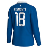 Everton WSL Hummel Home Shirt 2023-24 - Long Sleeve - Kids - With Piemonte 18 Printing - Kit Captain