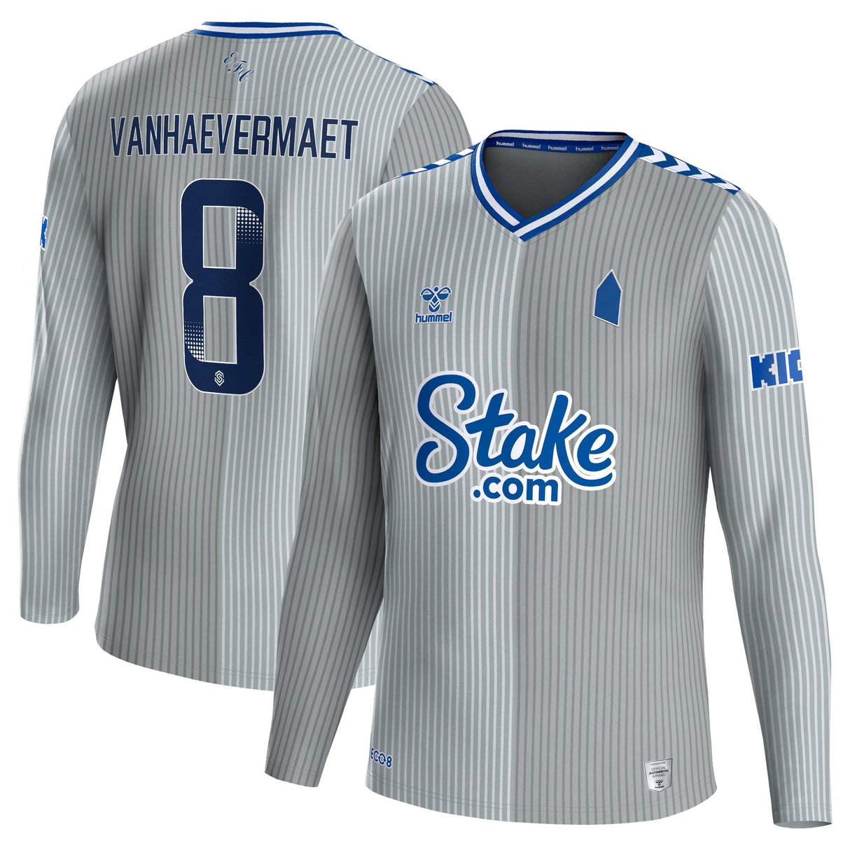 Everton WSL Hummel Third Shirt 2023-24 - Long Sleeve with Vanhaevermaet 8 printing - Kit Captain