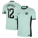 Chelsea WSL Third Vapor Match Shirt 2023-24 with Lawrence 12 printing - Kit Captain