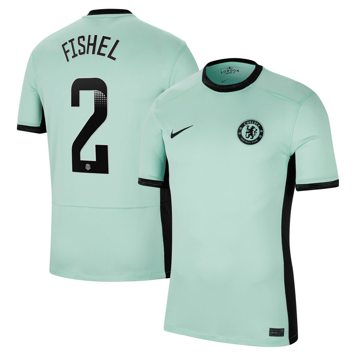 Chelsea WSL Third Stadium Shirt 2023-24 with Fishel 2 printing - Kit Captain