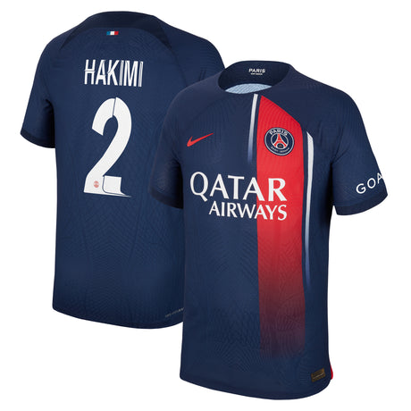 PSG Home Vapor Match Shirt 2023-24 with Champions League printing Hakimi 2 - Kit Captain