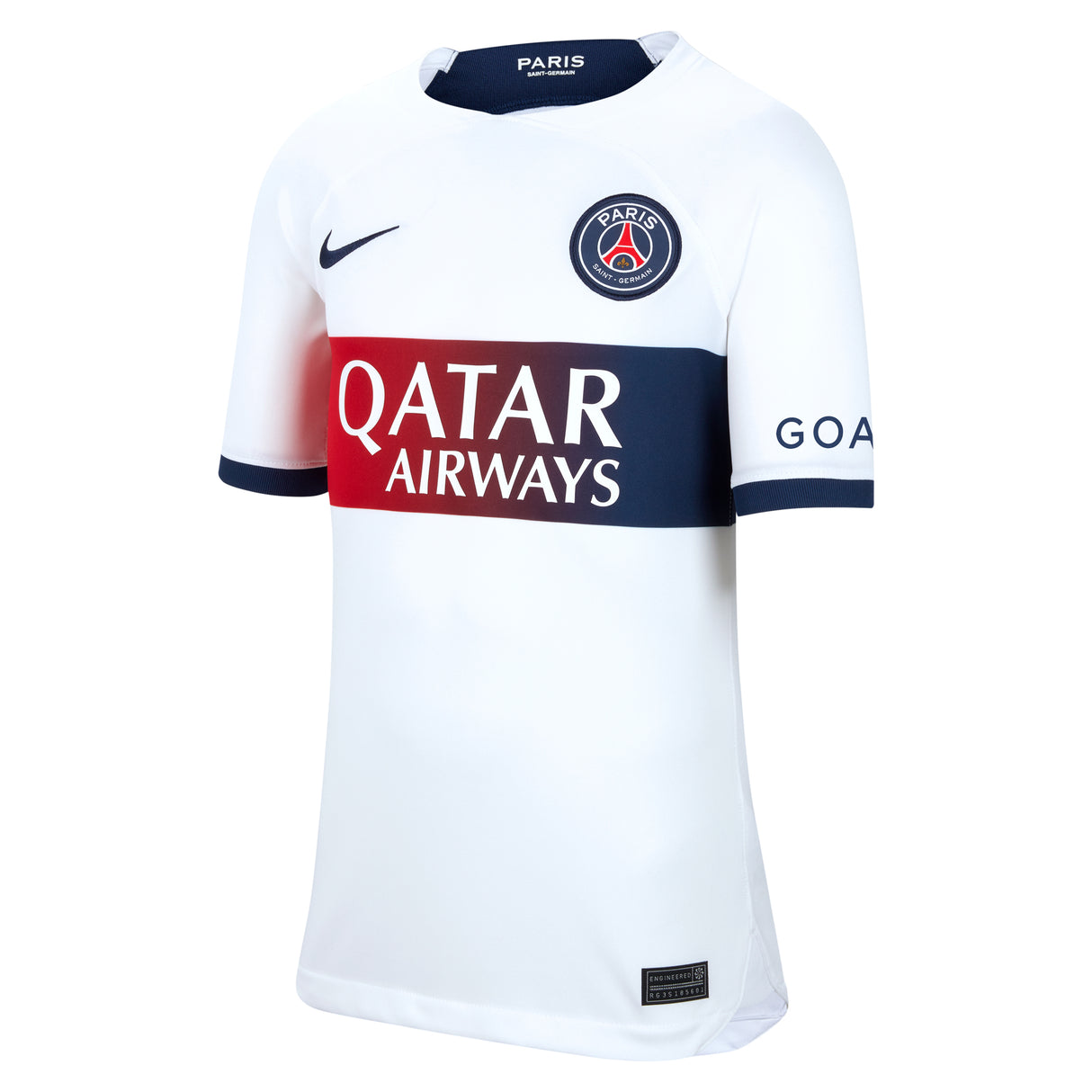 Paris Saint-Germain Nike Away Stadium Shirt 2023-24 - Kids with Champions League printing ZaÃ¯re-Emery 33 - Kit Captain