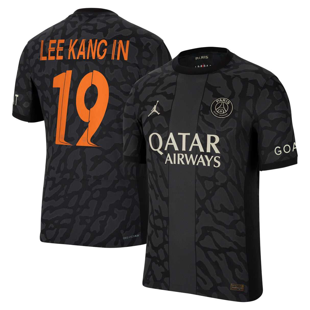 PSG x Jordan Third Dri-FIT ADV Match Shirt 2023-24 with Champions League printing Lee Kang In  19 - Kit Captain