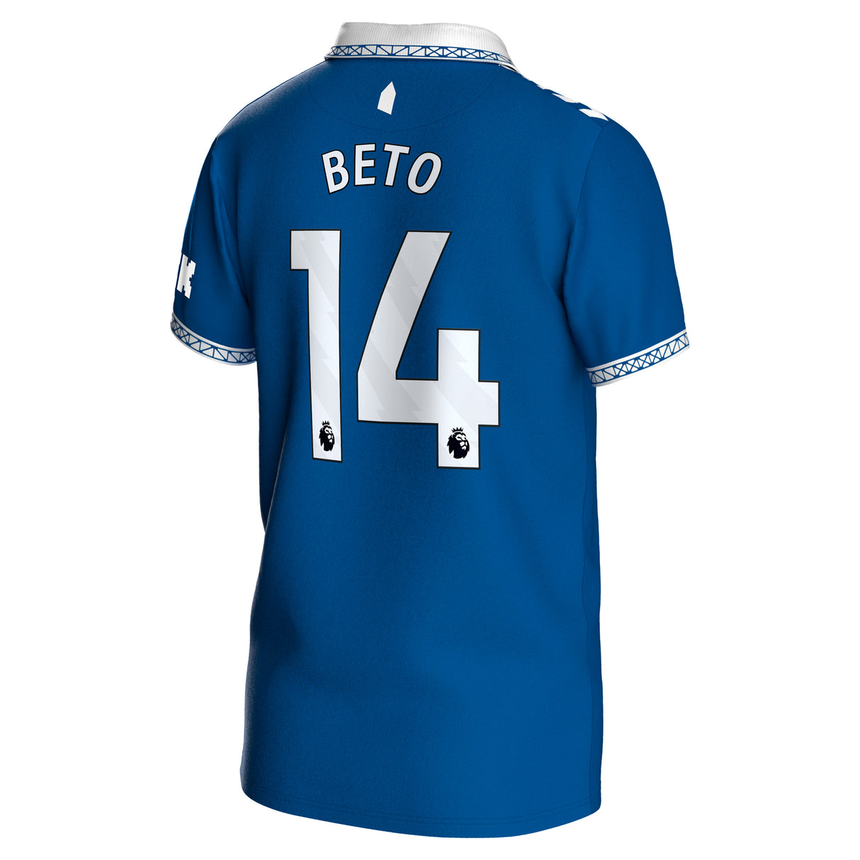 Everton Hummel Home Shirt 2023-24 - Kids with Beto 14 printing - Kit Captain