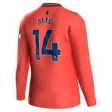 Everton Hummel Away Shirt 2023-24 - Long Sleeve with Beto 14 printing - Kit Captain