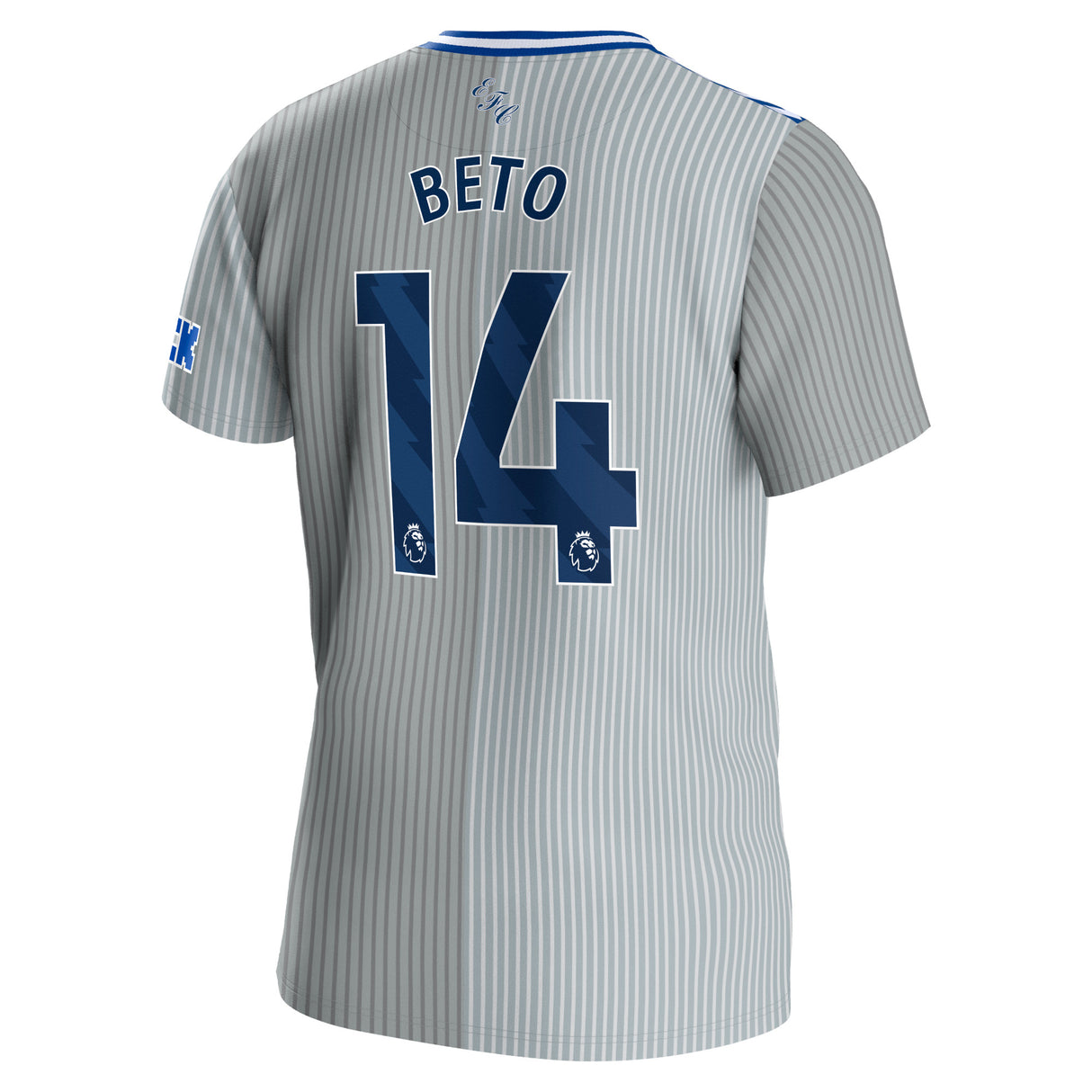 Everton Hummel Third Shirt 2023-24 with Beto 14 printing - Kit Captain