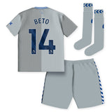 Everton Hummel Third Infant Kit 2023-24 with Beto 14 printing - Kit Captain