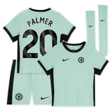 Chelsea Third Stadium Kit 2023-24 - Little Kids with Palmer 20 printing - Kit Captain