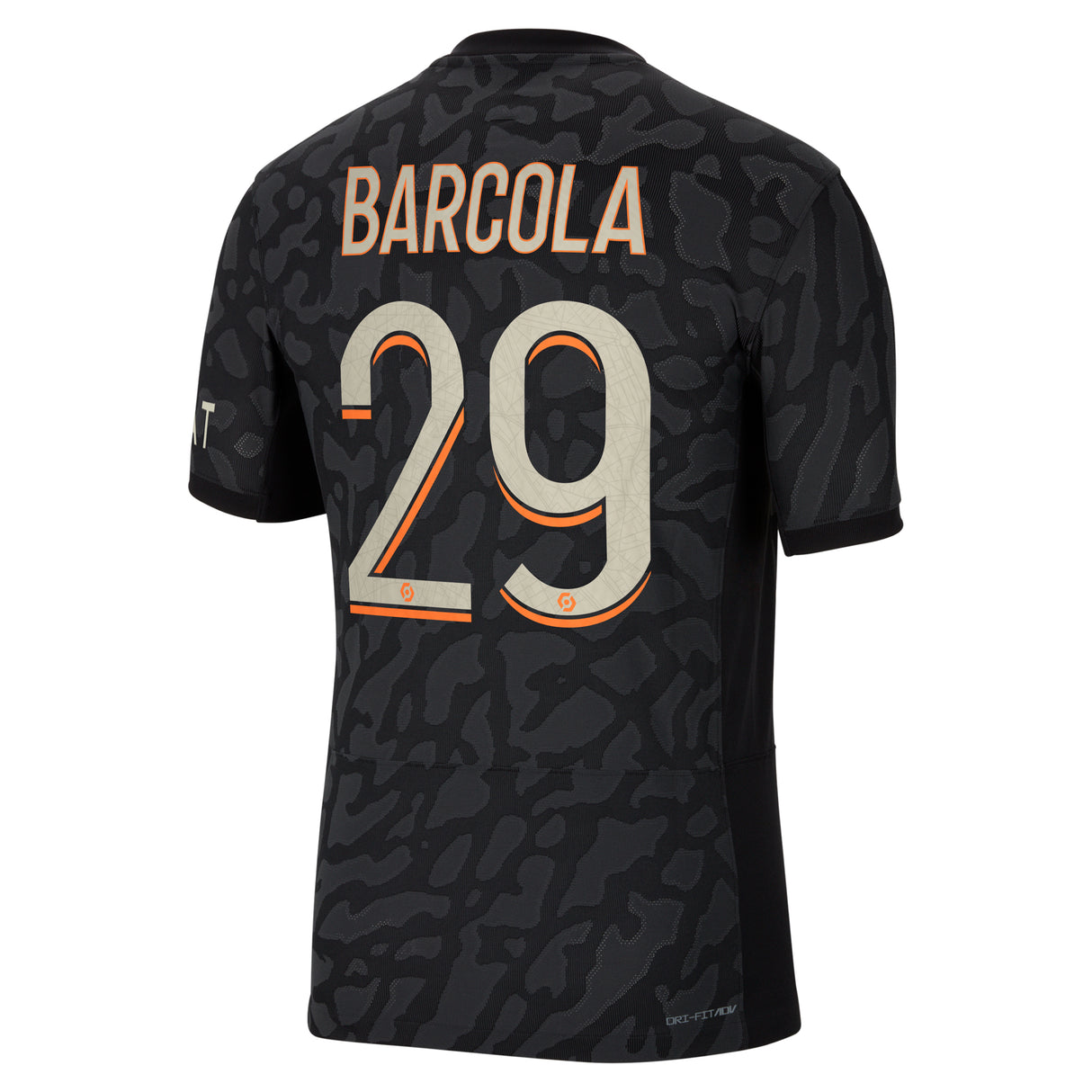 PSG x Jordan Third Dri-FIT ADV Match Shirt 2023-24 with Barcola 29 printing - Kit Captain