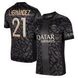 PSG x Jordan Third Stadium Shirt 2023-24 with L.Hernández 21 printing - Kit Captain