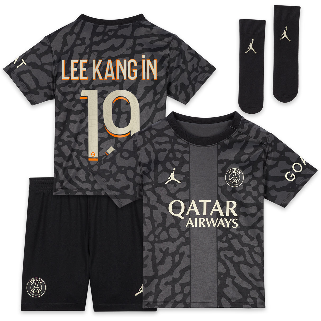 PSG x Jordan Third Stadium Kit 2023-24 - Infant with Lee Kang In  19 printing - Kit Captain