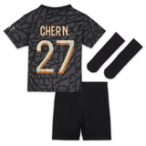 PSG x Jordan Third Stadium Kit 2023-24 - Infant with Cher N. 27 printing - Kit Captain