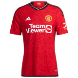 Manchester United EPL Home Authentic Shirt 2023-24 with Evans 35 printing - Kit Captain