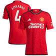 Manchester United EPL Home Authentic Shirt 2023-24 with Amrabat 4 printing - Kit Captain