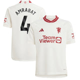 Manchester United EPL Third Shirt 2023-24 - Kids with Amrabat 4 printing - Kit Captain