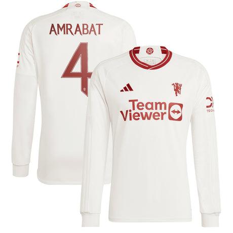 Manchester United Cup Third Shirt 2023-24 - Long sleeve with Amrabat 4 printing - Kit Captain