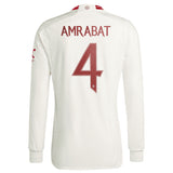 Manchester United Cup Third Authentic Shirt 2023-24 - Long sleeve with Amrabat 4 printing - Kit Captain