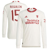 Manchester United Cup Third Authentic Shirt 2023-24 - Long sleeve with Reguilón 15 printing - Kit Captain