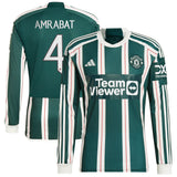 Manchester United Cup Away Shirt 2023-24 - Long Sleeve with Amrabat 4 printing
