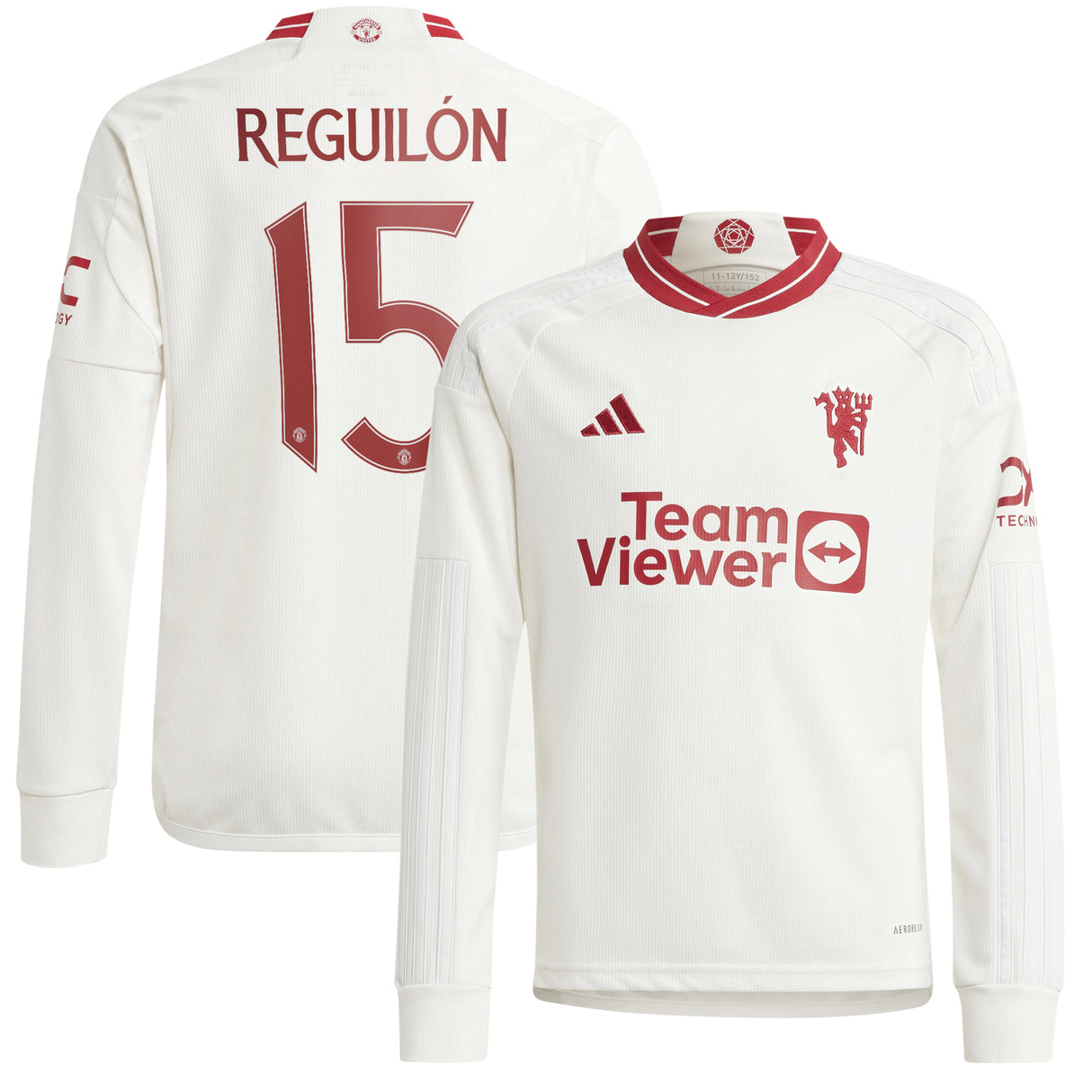 Manchester United Cup Third Shirt 2023-24 - Kids - Long Sleeve with Reguilón 15 printing - Kit Captain