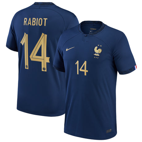 France Home Stadium Shirt 2022 - Kids with Rabiot 14 printing - Kit Captain