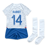 France Away Stadium Kit 2022 - Little Kids with Rabiot 14 printing - Kit Captain