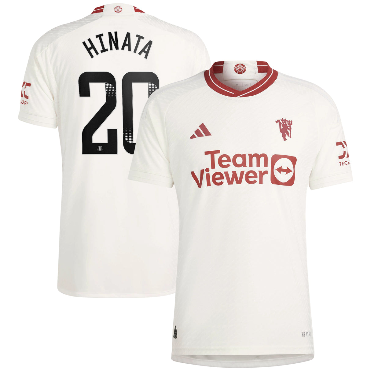 Manchester United WSL Third Authentic Shirt 2023-24 with Hinata 20 printing - Kit Captain