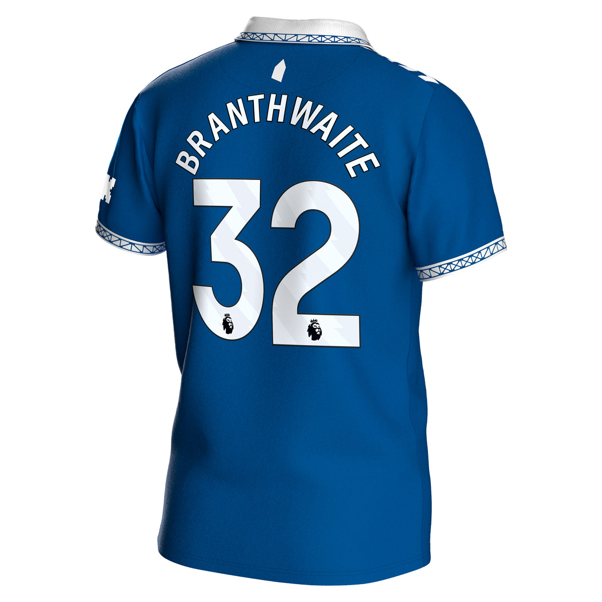 Everton Hummel Home Shirt 2023-24 with Branthwaite 32 printing - Kit Captain