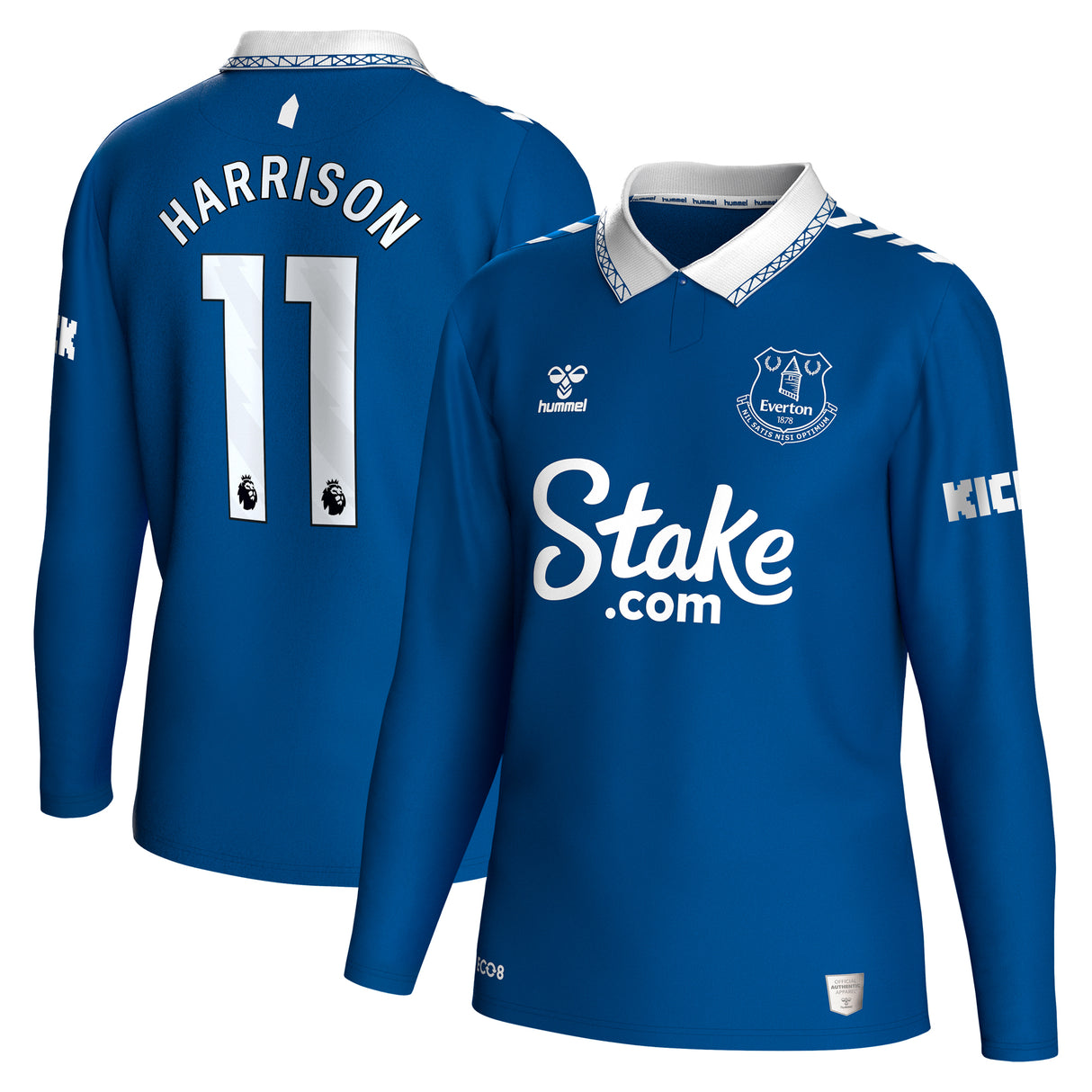 Everton Hummel Home Shirt 2023-24 - Long Sleeve with Harrison 11 printing - Kit Captain