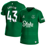 Everton Hummel Home Goalkeeper Shirt 2023-24 with Crellin 43 printing - Kit Captain