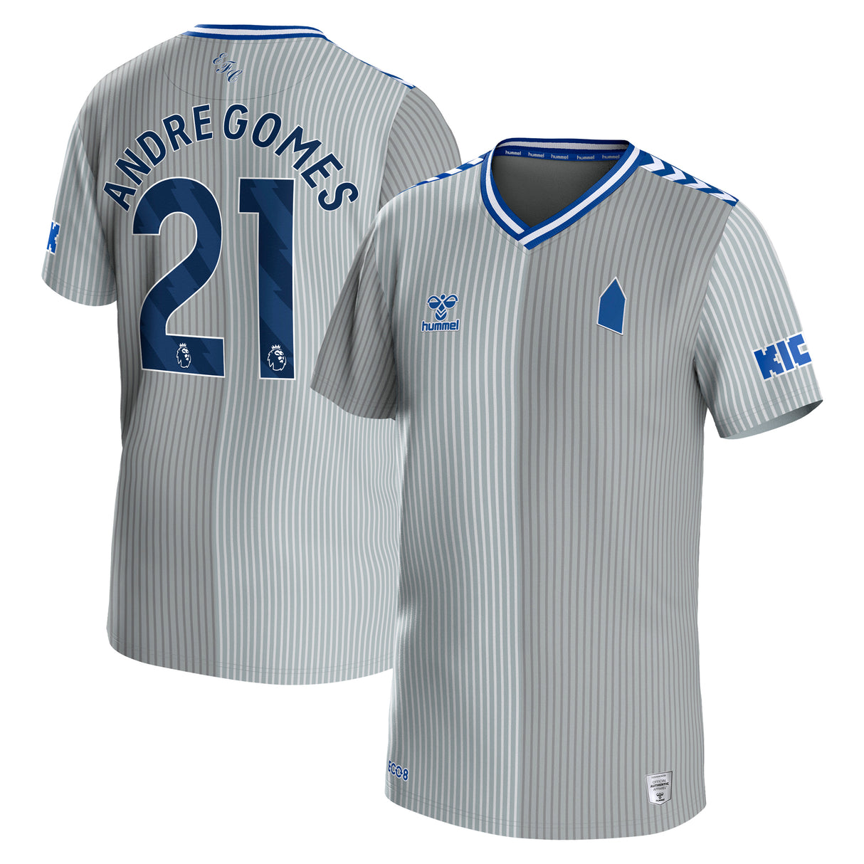 Everton Hummel Third Shirt 2023-24 - Kids with Andre Gomes 21 printing - Kit Captain