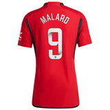 Manchester United WSL adidas Home Authentic Shirt 2023-24 - With Malard 9 Printing - Kit Captain