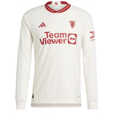 Manchester United WSL adidas Third Authentic Shirt 2023-24 - Long Sleeve - With George 3 Printing - Kit Captain