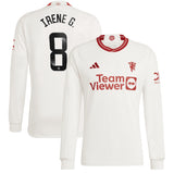 Manchester United WSL adidas Third Shirt 2023-24 - Long Sleeve - With Irene G. 8 Printing - Kit Captain