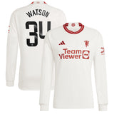 Manchester United WSL adidas Third Shirt 2023-24 - Long Sleeve - With Watson 34 Printing - Kit Captain