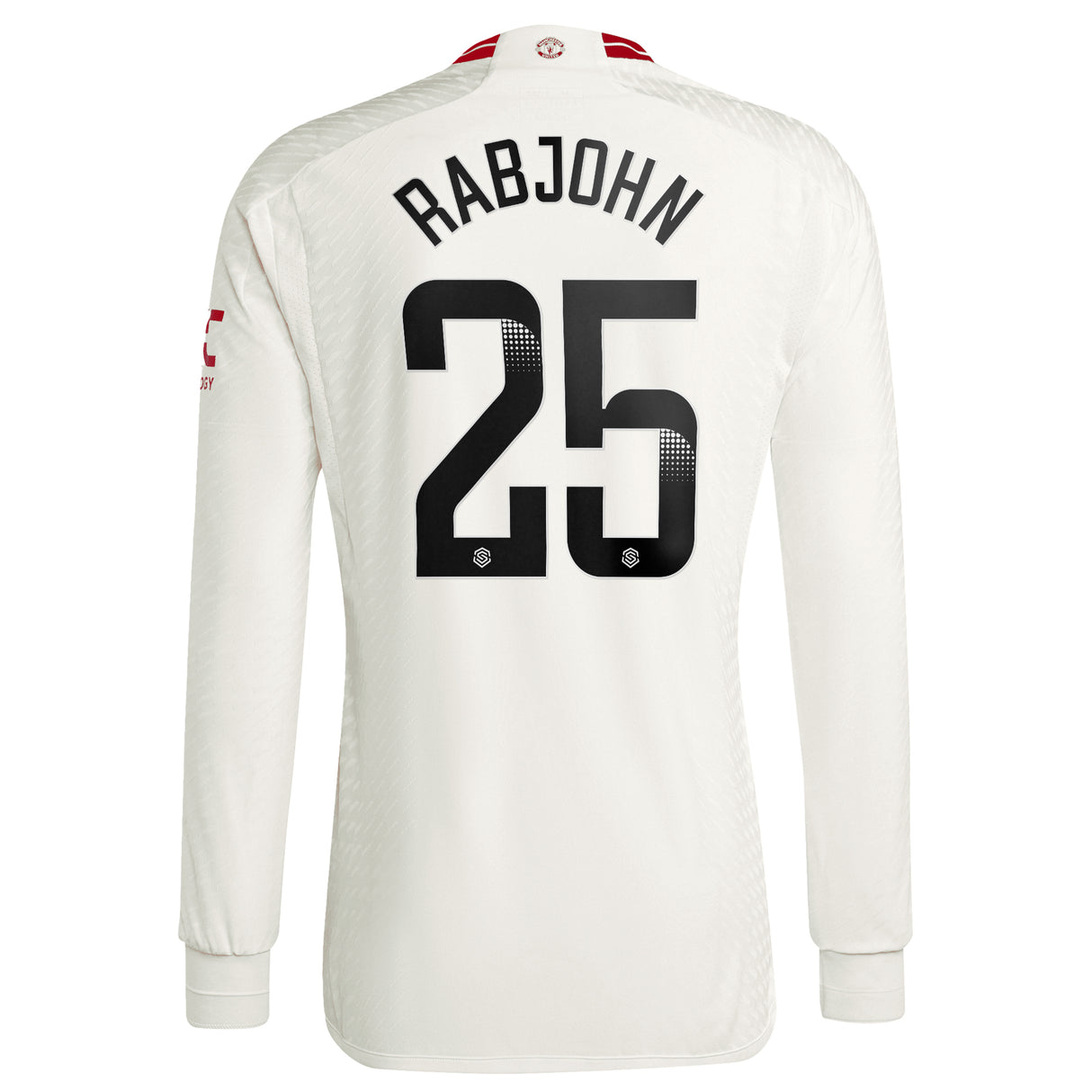 Manchester United WSL adidas Third Authentic Shirt 2023-24 - Long Sleeve - With Rabjohn 25 Printing - Kit Captain