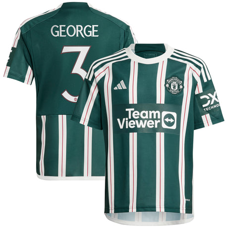 Manchester United Cup adidas Away Shirt 2023-24 - Kids - With George 3 Printing - Kit Captain