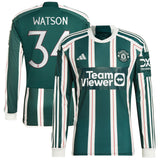 Manchester United Cup adidas Away Shirt 2023-24 - Long Sleeve - With Watson 34 Printing