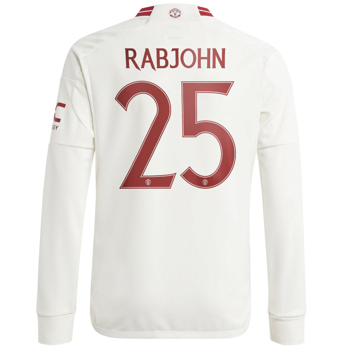 Manchester United Cup adidas Third Shirt 2023-24 - Kids - Long Sleeve - With Rabjohn 25 Printing - Kit Captain