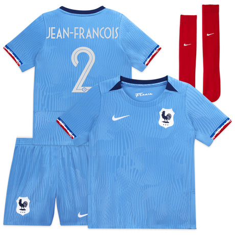 France Women Nike Home Stadium Kit 2023-24 - Little Kids with Jean-Francois 2 printing - Kit Captain